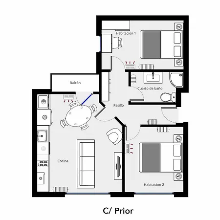 Homyat Prior Isidros, Plaza Mayor Apartment